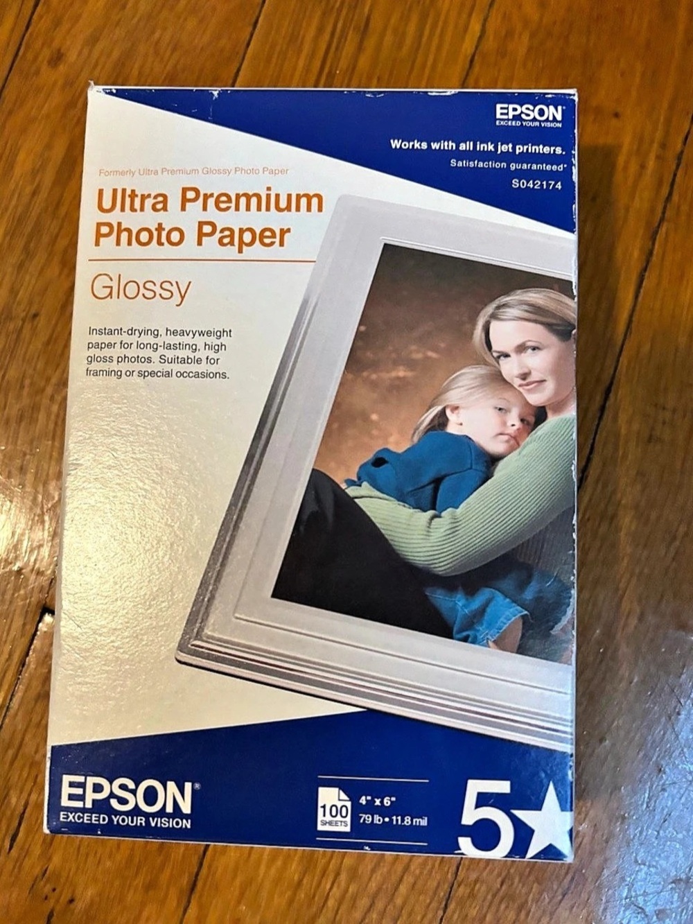 Epson Ultra Premium Photo Paper Glossy 4 x 6 Glossy Photo Paper 100 Sheets. NEW